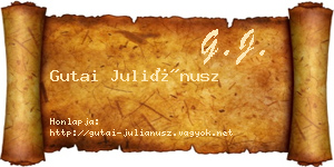 Gutai Juliánusz névjegykártya